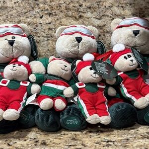 Starbucks Festive Bear Plush Collection in Red and Green